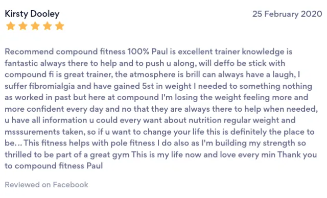 Compound Fitness member review 15